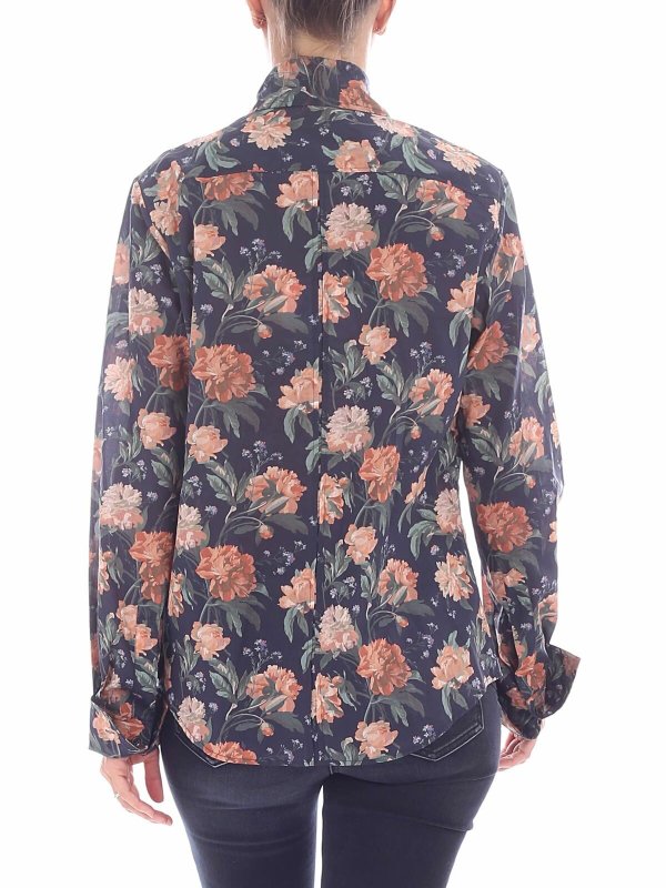 iKRIX VIVIENNE WESTWOOD: shirts - Blue floral printed shirt