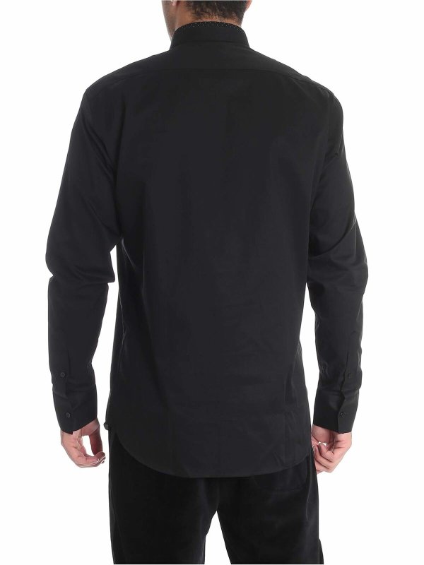 iKRIX KARL LAGERFELD: shirts - Black shirt with polka dot insert