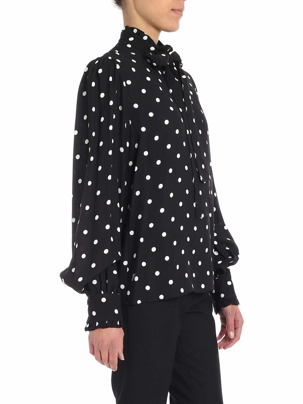 Vivetta: blouses online - Black polka dot blouse