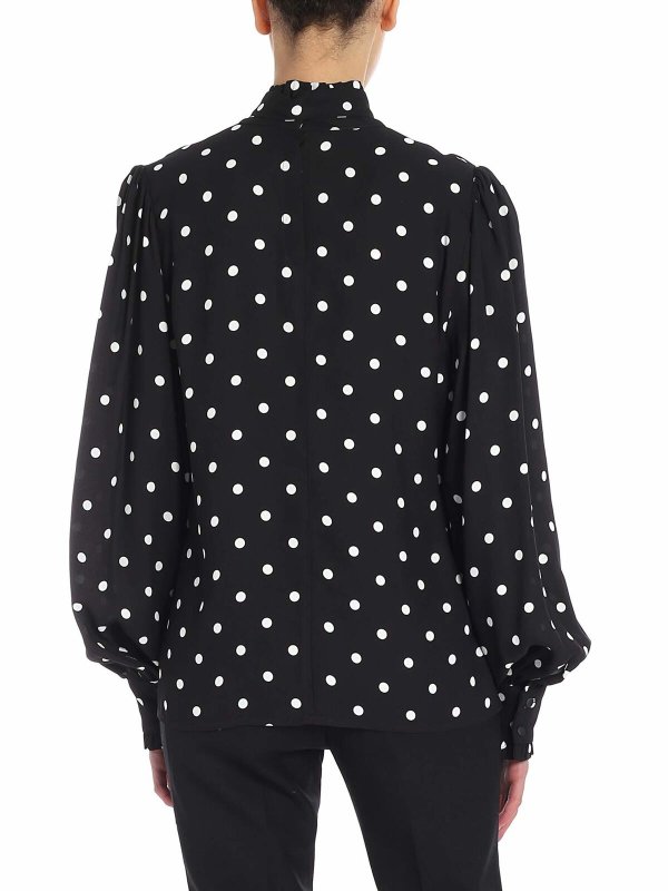 iKRIX Vivetta: blouses - Black polka dot blouse