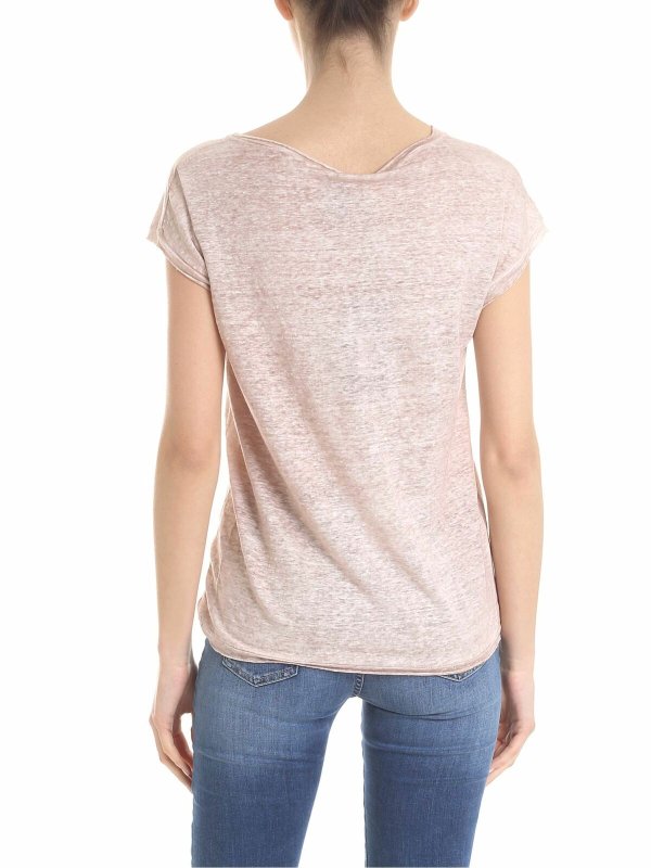 iKRIX AVANT-TOI: t-shirts - Pink linen t-shirt