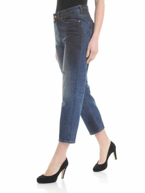 VIVIENNE WESTWOOD ANGLOMANIA: straight leg jeans online - Blue New Boyfriend jeans