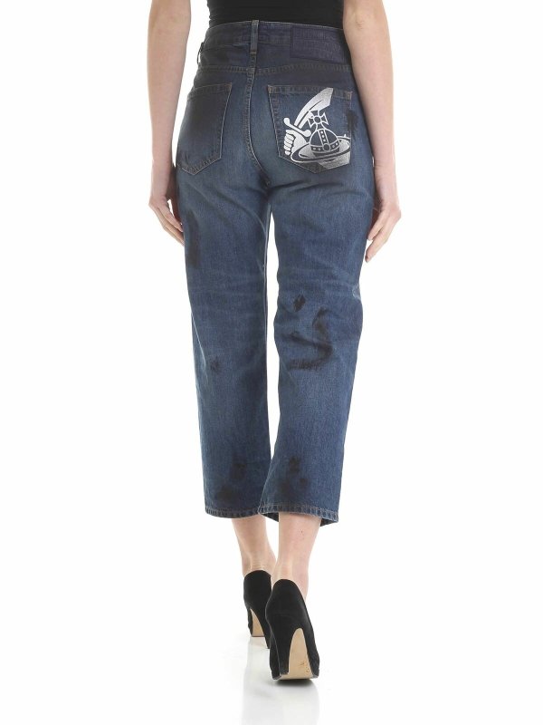iKRIX VIVIENNE WESTWOOD ANGLOMANIA: straight leg jeans - Blue New Boyfriend jeans