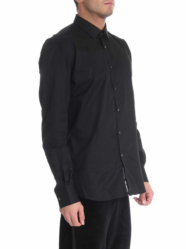 KARL LAGERFELD: shirts online - Black cotton shirt