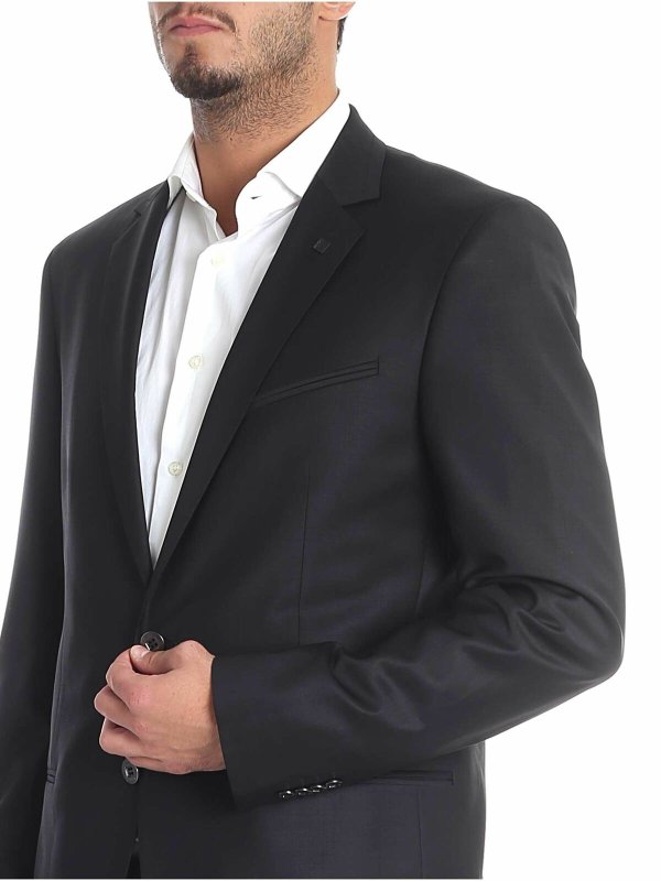 Abito due bottoni nero in lana shop online: KARL LAGERFELD