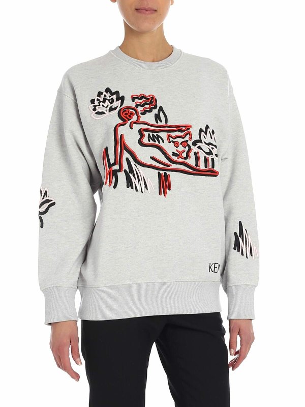 KENZO: Sudaderas y suéteres - Sudadera - Gris
