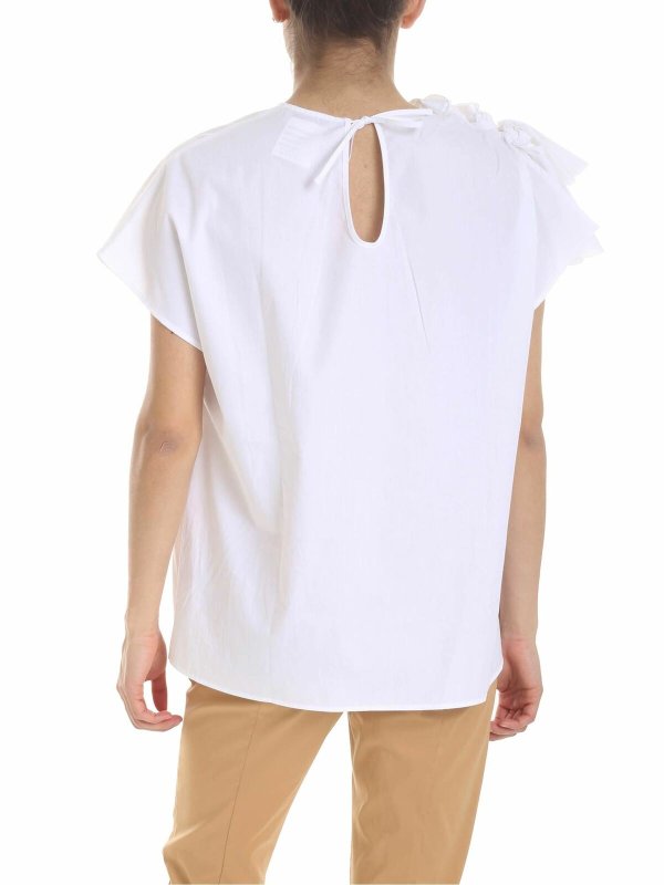 iKRIX FUZZI: bluse - Blusa bianca con fiocco