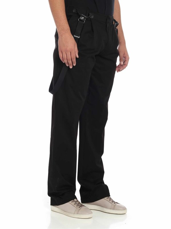 MOSCHINO: casual trousers online - Black pants with pleats
