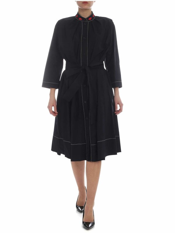 Vivetta: ニーレングスドレス - 膝丈ドレス - 黒