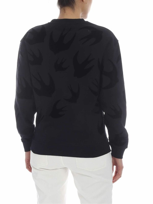 iKRIX McQ Alexander Mcqueen: Sweatshirts & Sweaters - Black sweatshirt with swallow print
