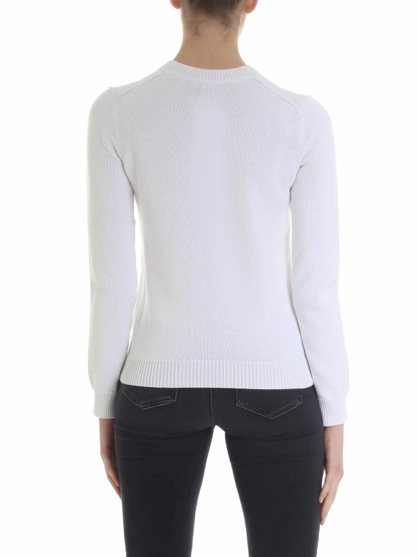 iKRIX KENZO: crew necks - White crew neck sweater with Kenzo logo