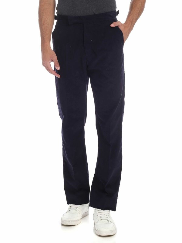 VIVIENNE WESTWOOD ANGLOMANIA: casual trousers - Blue corduroy trousers