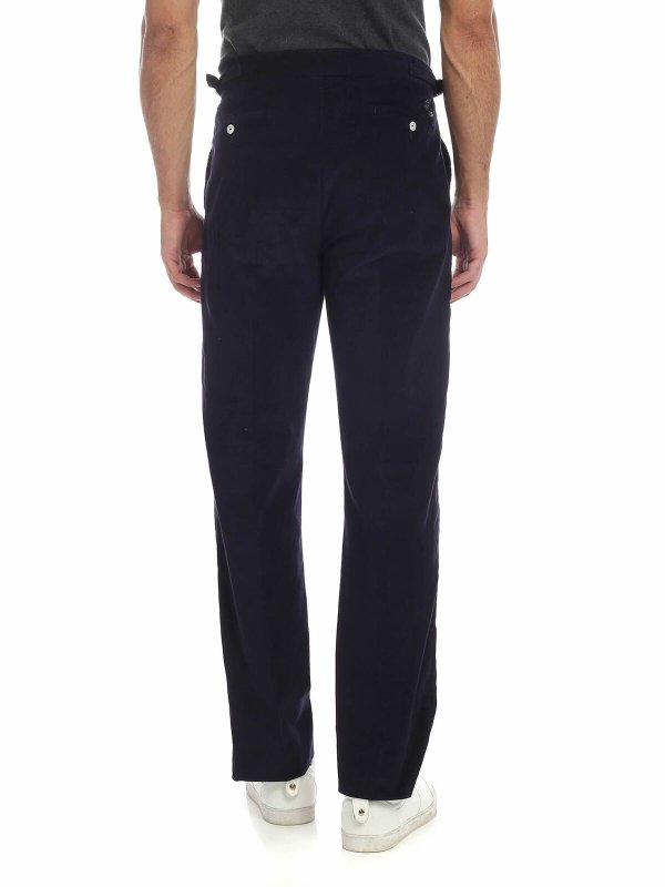 iKRIX VIVIENNE WESTWOOD ANGLOMANIA: casual trousers - Blue corduroy trousers