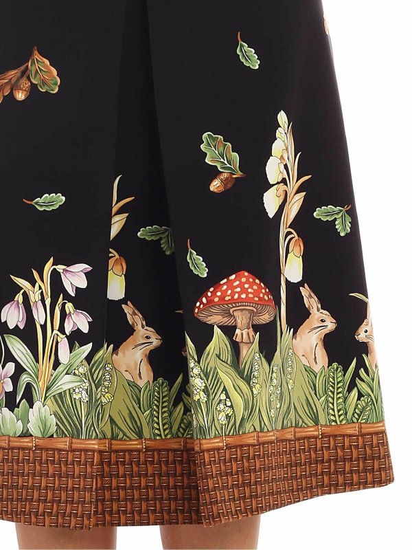 Forest printed skirt in black shop online: Vivetta