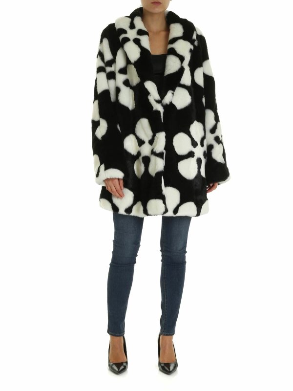 McQ Alexander Mcqueen: 毛皮＆シアリングコート - 毛皮/ムートンコート - 黒