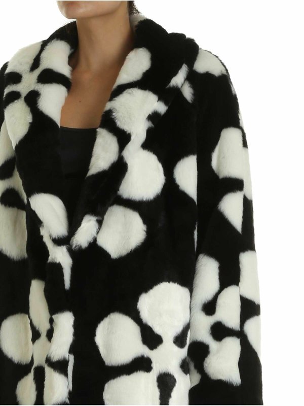 毛皮/ムートンコート - 黒 shop online: McQ Alexander Mcqueen