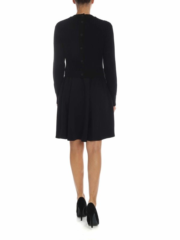 iKRIX KENZO: knee length dresses - Mixed dress in black