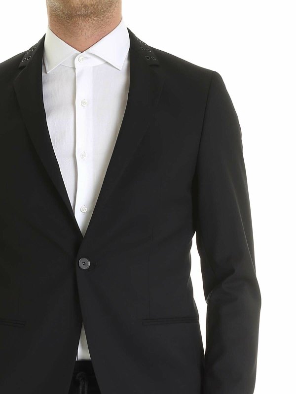 Knight lined jacket in black shop online: KARL LAGERFELD