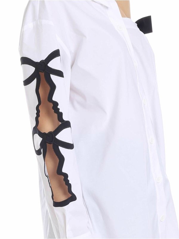 Pisa shirt in white with black bow shop online: Vivetta