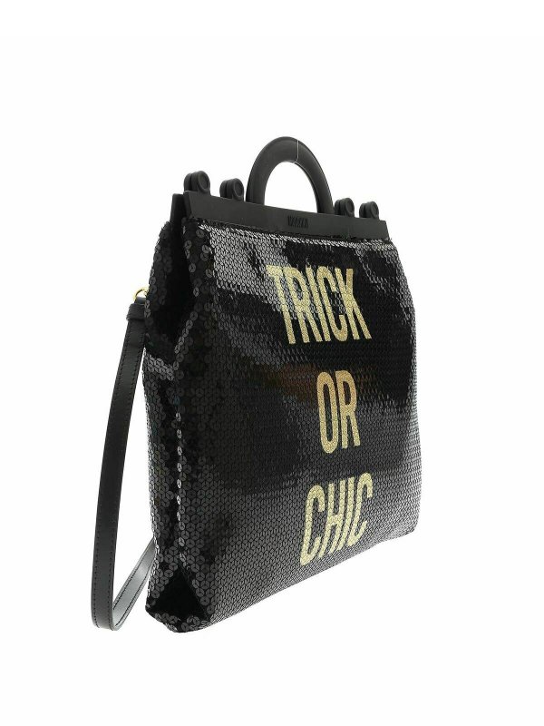 MOSCHINO: totes bags online - Trick Or Chic sequin handbag