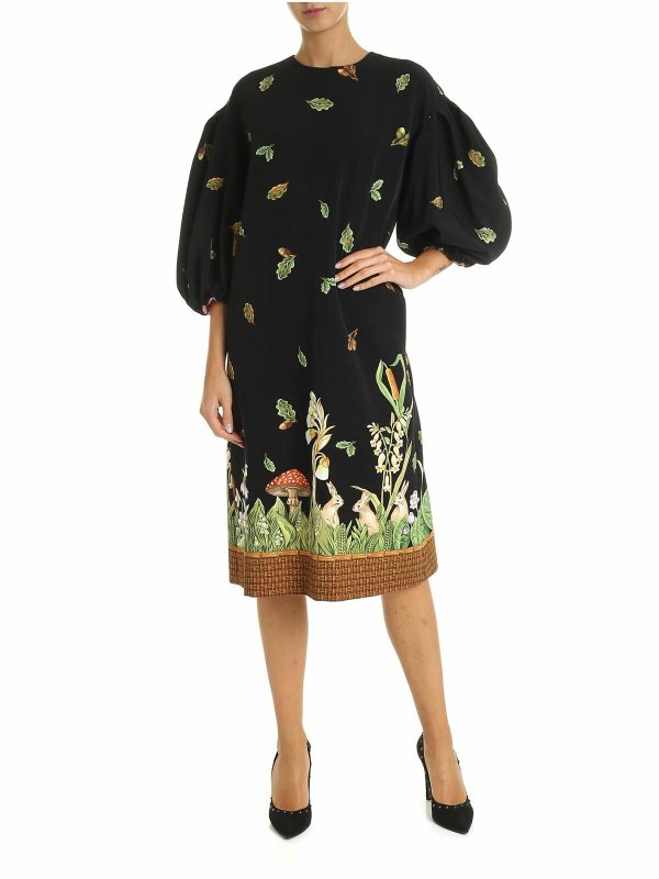 Vivetta: Robe longueur genou - Robe Au Genou - Noir