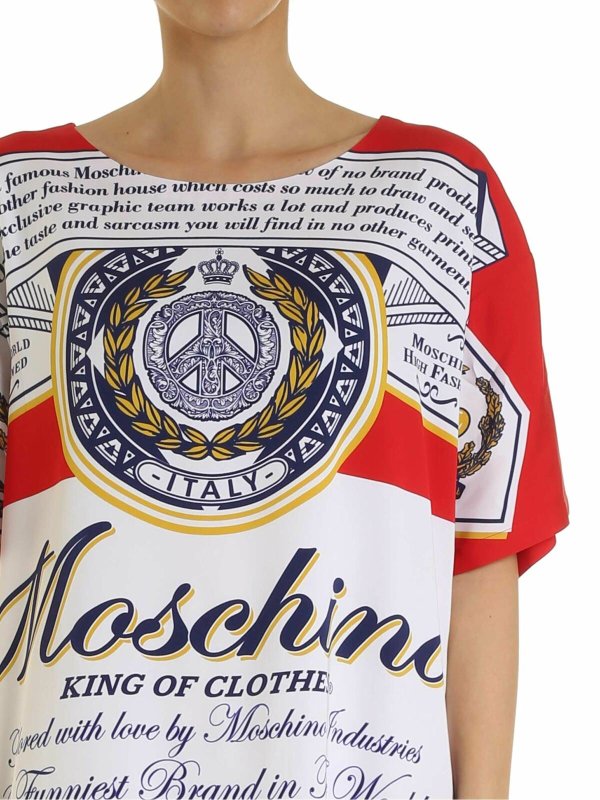 Moschino x Budweiser abito rosso shop online: MOSCHINO