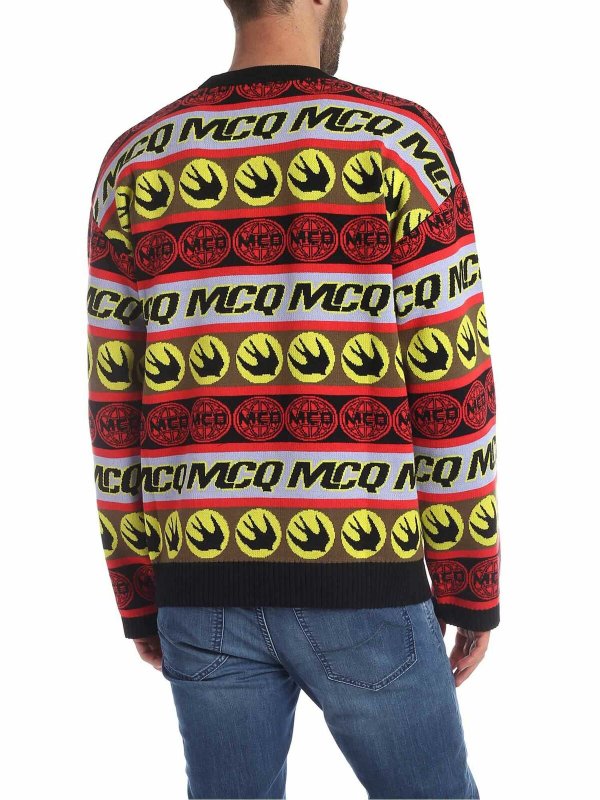 iKRIX McQ Alexander Mcqueen: Strickpullover mit Rundhalsausschnitt - Rundhalspullover - Bunt