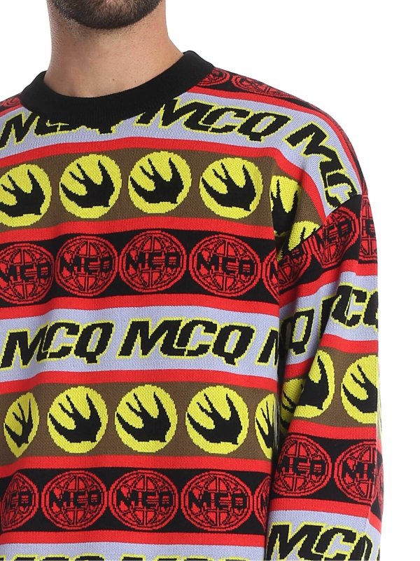 Rundhalspullover - Bunt shop online: McQ Alexander Mcqueen