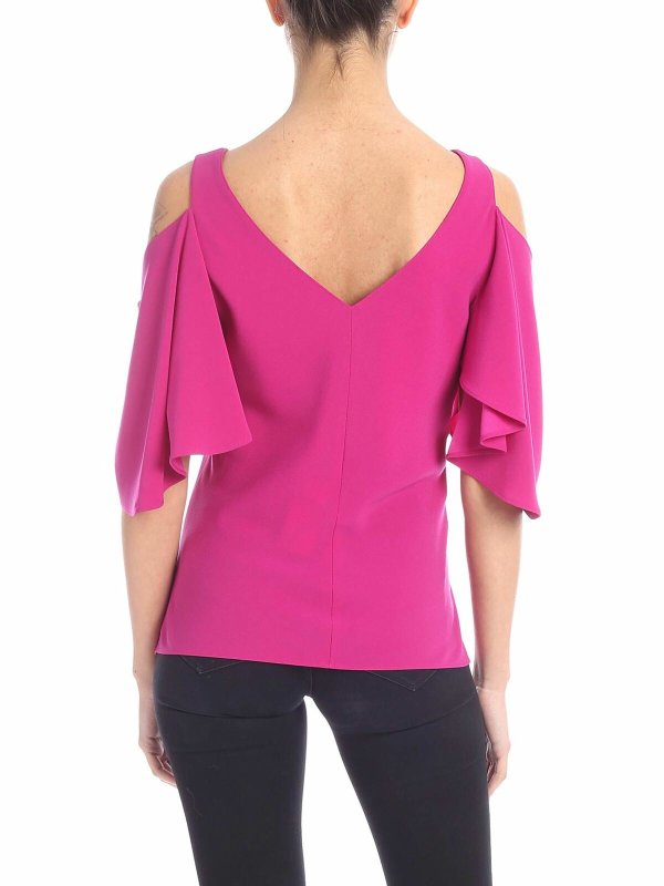 iKRIX McQ Alexander Mcqueen: tops & shirts - Off-shoulders top in cyclamen pink