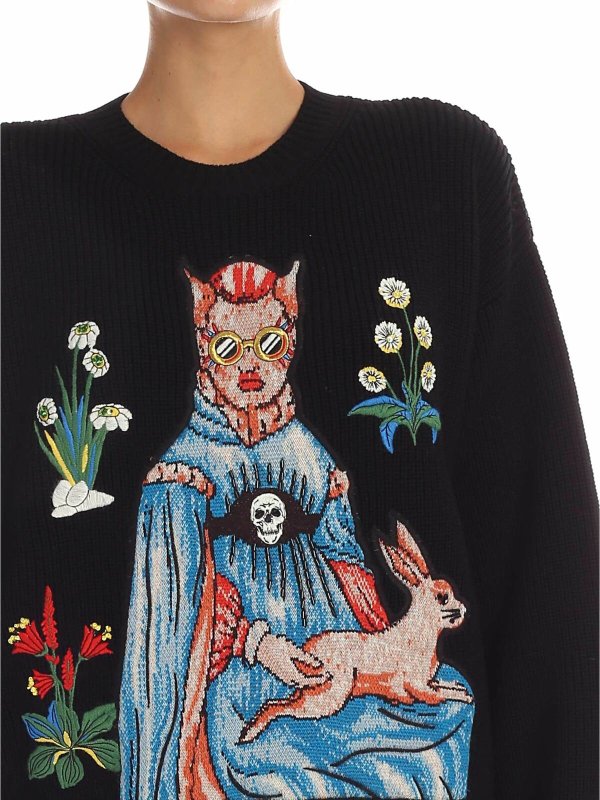 クルーネック - 黒 shop online: Vivetta