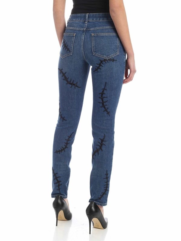 iKRIX MOSCHINO: ストレートジーンズ - ストレートジーンズ - ブルー