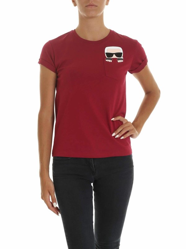 KARL LAGERFELD: T-shirts - T-Shirt - Rot
