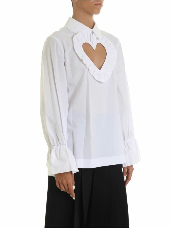 Vivetta: bluse online - Blusa bianca con inserto cuore