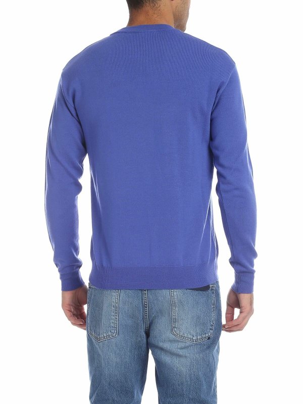 iKRIX MOSCHINO: Strickpullover mit Rundhalsausschnitt - Rundhalspullover - Blau
