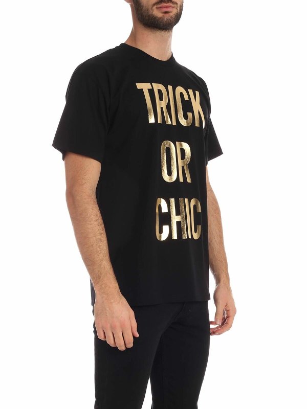 MOSCHINO: t-shirts online - Trick Or Chic T-shirt in black
