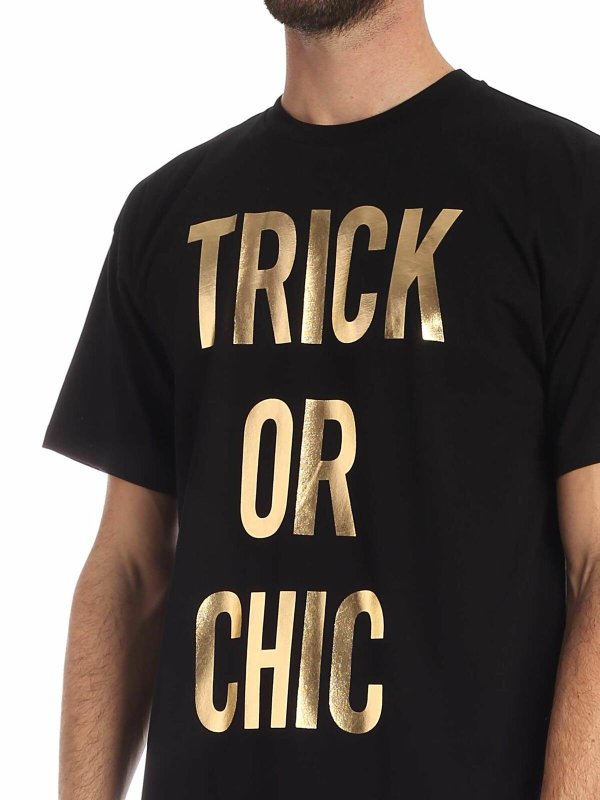 Trick Or Chic T-shirt in black shop online: MOSCHINO