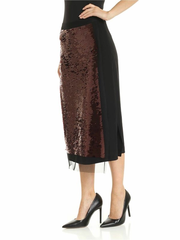 McQ Alexander Mcqueen: Knee length skirts & Midi online - Maxi-sequins skirt in black