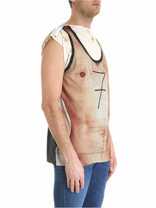 VIVIENNE WESTWOOD: t-shirt online - T-shirt Square Backstage nera e beige