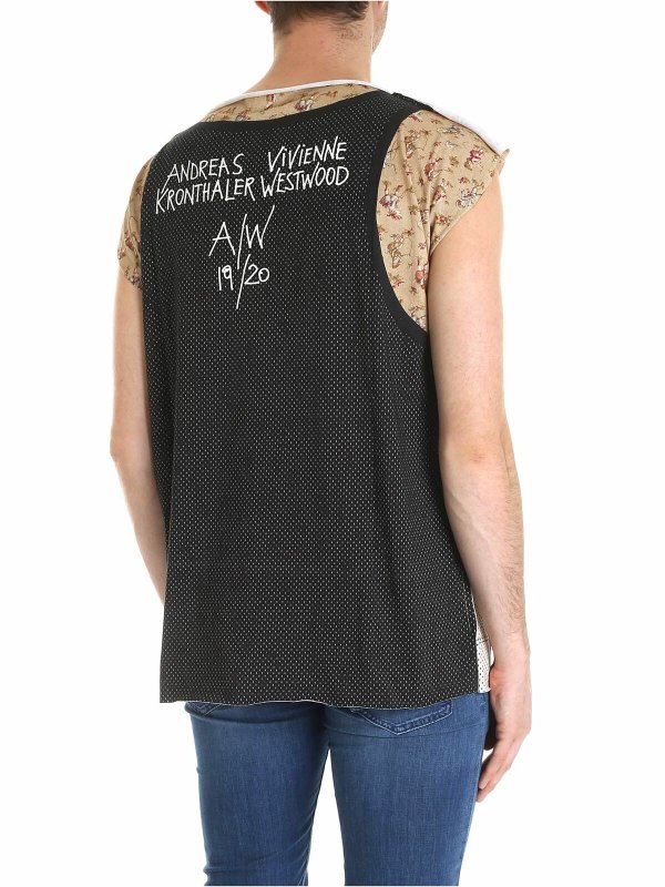 iKRIX VIVIENNE WESTWOOD: t-shirt - T-shirt Square Backstage nera e beige