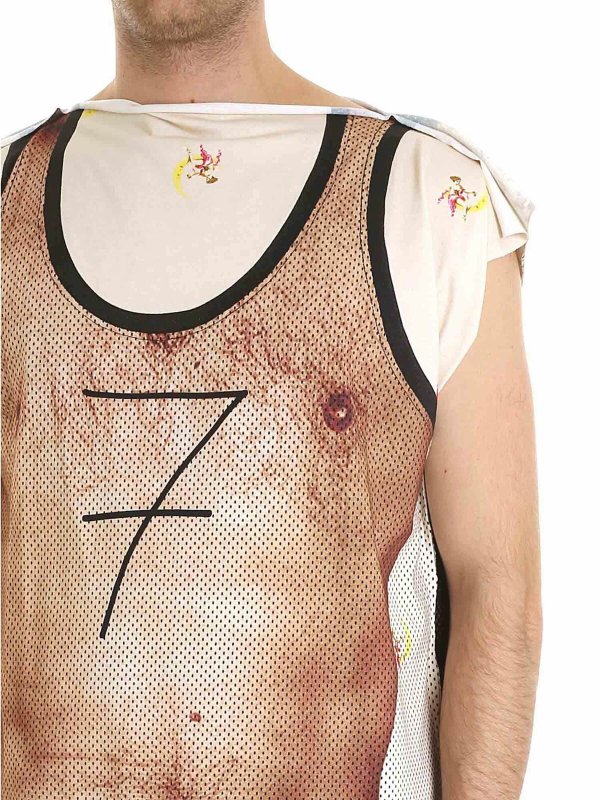 T-shirt Square Backstage nera e beige shop online: VIVIENNE WESTWOOD