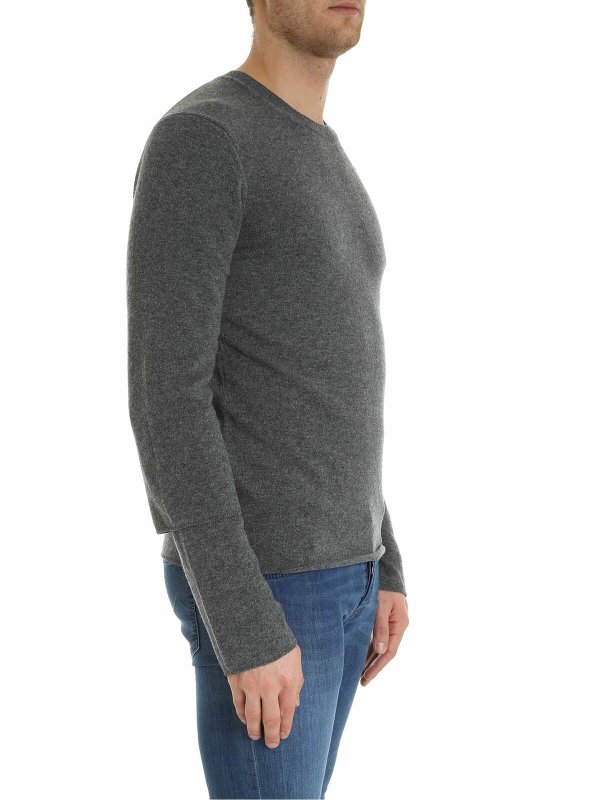 COMME DES GARCONS SHIRT: Strickpullover mit Rundhalsausschnitt online - Rundhalspullover - Grau