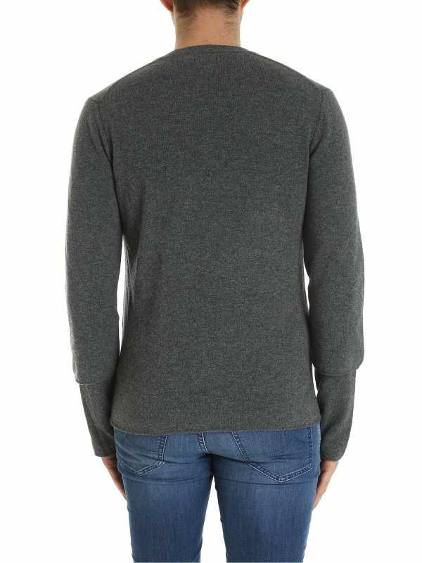 iKRIX COMME DES GARCONS SHIRT: Strickpullover mit Rundhalsausschnitt - Rundhalspullover - Grau