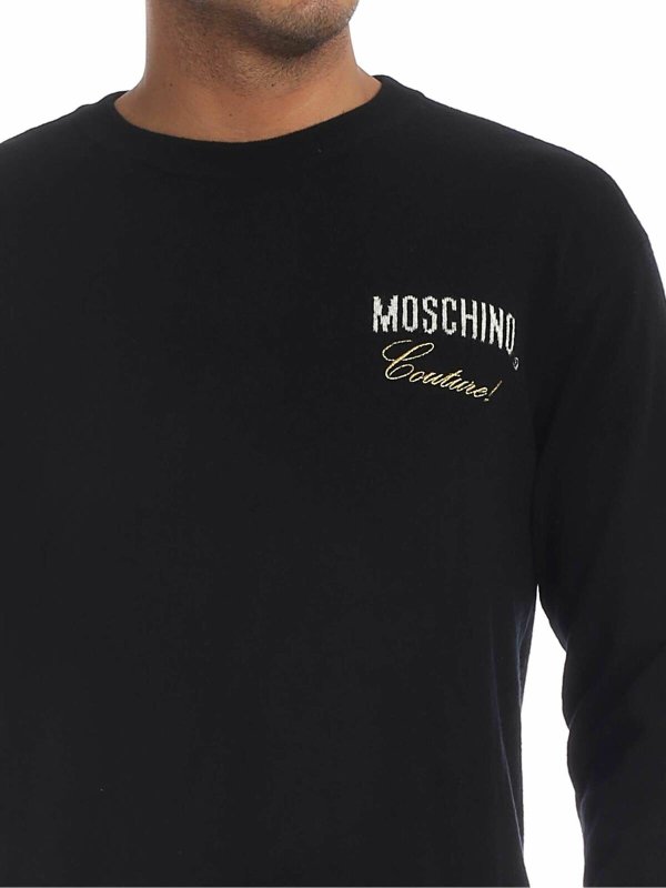 クルーネック - 黒 shop online: MOSCHINO