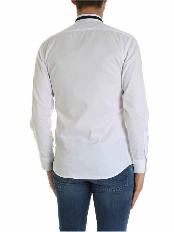 iKRIX KARL LAGERFELD: shirts - White shirt with black insert