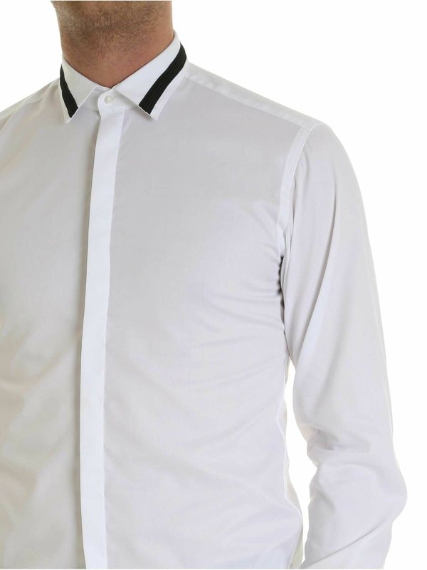 White shirt with black insert shop online: KARL LAGERFELD
