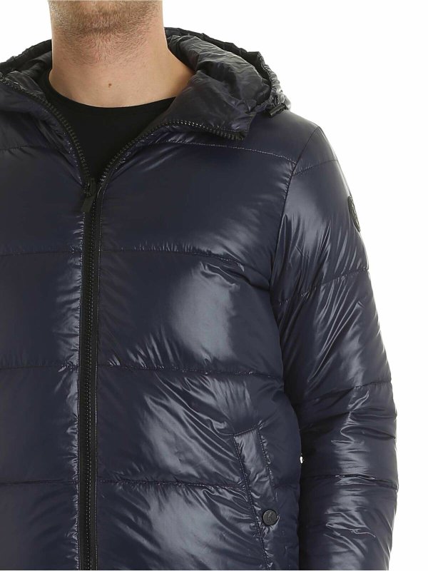 Reversible down jacket in blue shop online: KARL LAGERFELD