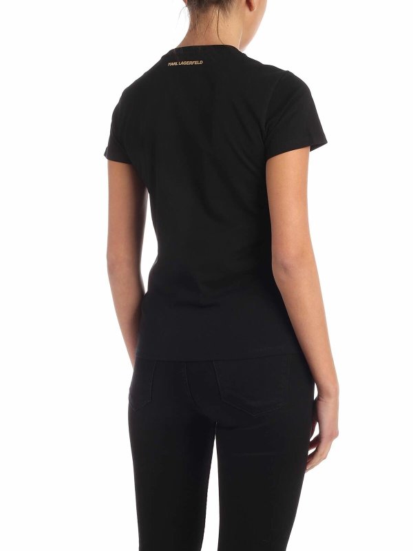 iKRIX KARL LAGERFELD: t-shirt - T-shirt Karl Bouclè nera