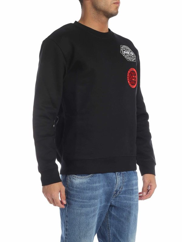 McQ Alexander Mcqueen: Sweatshirts & Sweaters online - Black sweatshirt with McQ patch