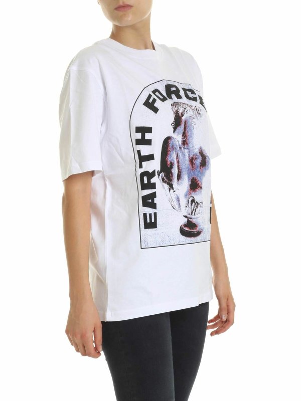 McQ Alexander Mcqueen: t-shirts online - Earth Force Sound T-shirt in white