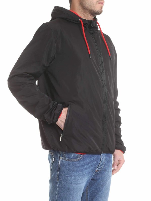 KARL LAGERFELD: giacche casual online - Giubbino reversibile in tessuto tecnico nero